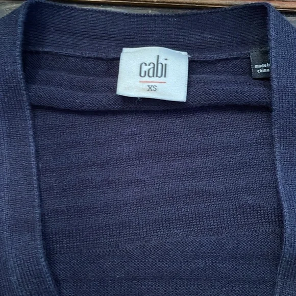 Cabi Cardigan Navy Blue Sweater XS - Picture 5 of 6